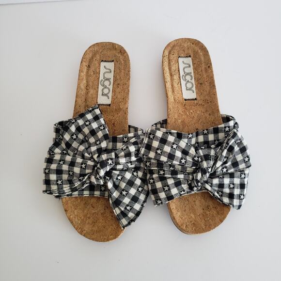 Sugar Xenonc Womens Bow Slip On Flat Sandals Size 8.5 - Picture 4 of 8
